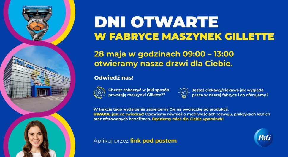 Plakat promujący dni otwarte w Gillette